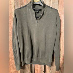 Calvin Klein 1/4 Zip Sweater EUC Mens Large Olive Green